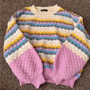 SHEIN Multicolor Striped Sweater